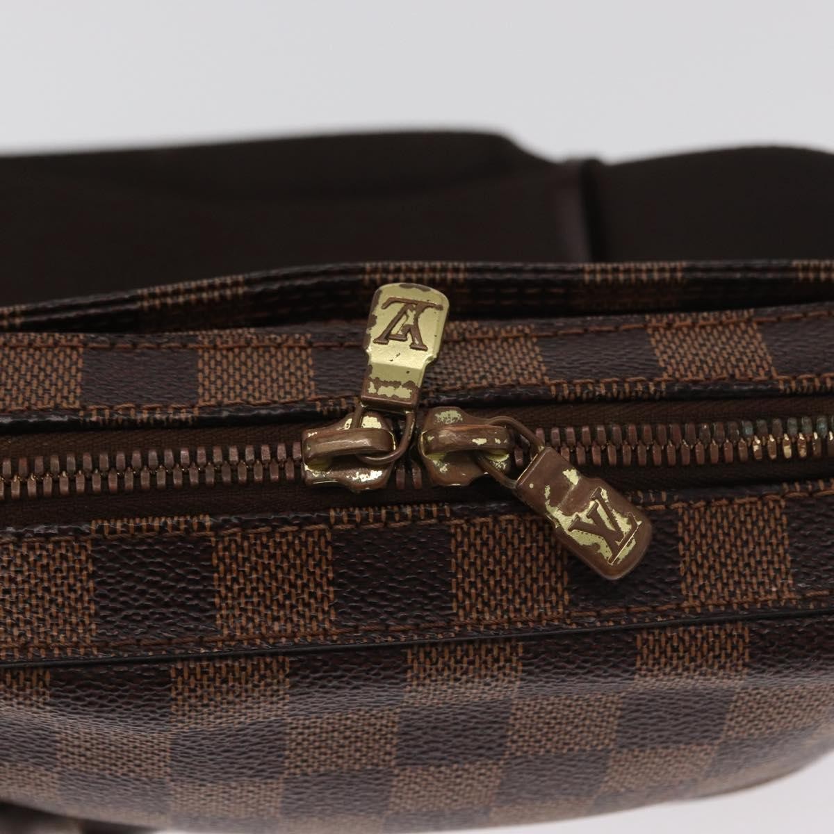 Louis Vuitton Geronimos Waist Bag Damier Brown Canvas Clutche & Pouche Bag (Pre-Owned)