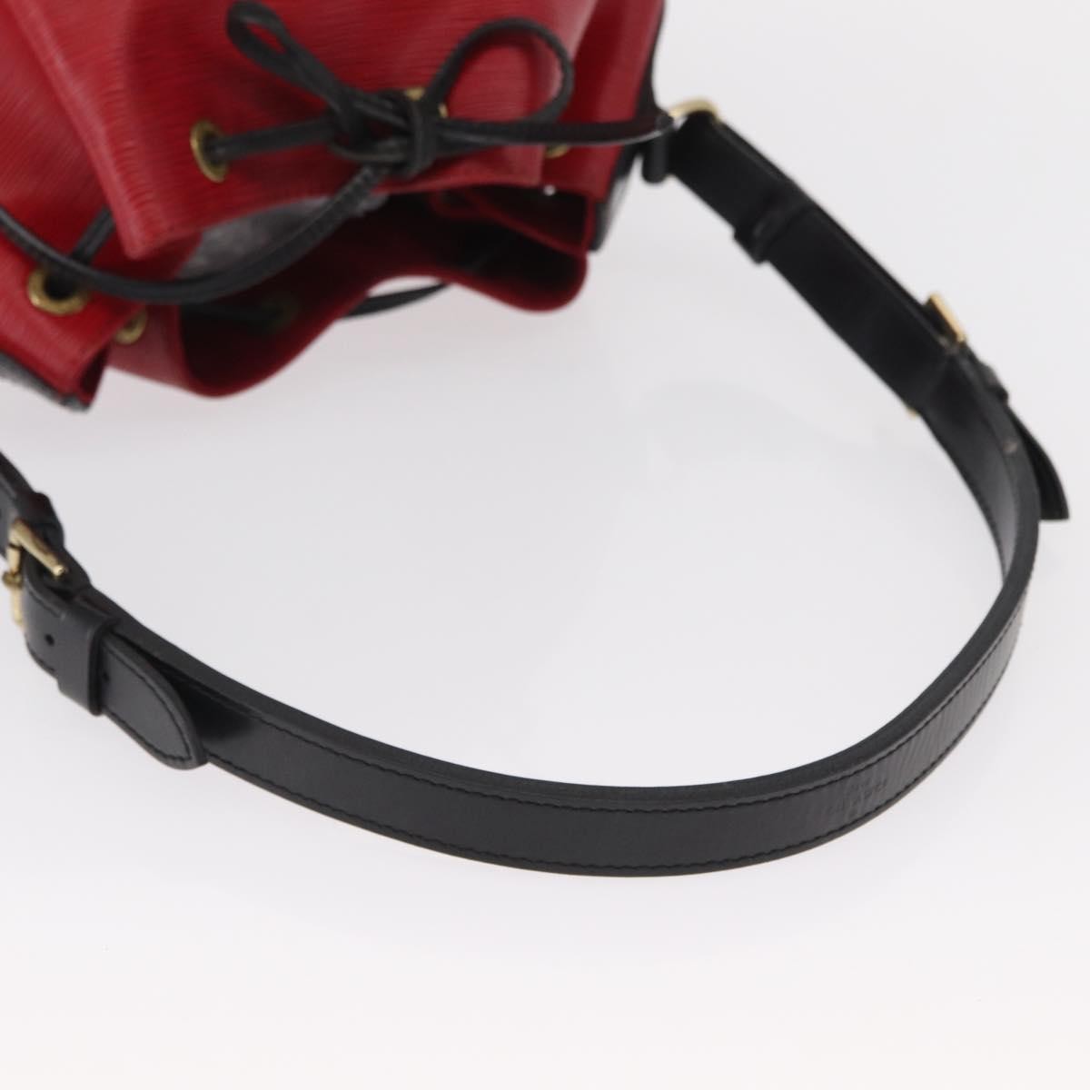 Louis Vuitton Bicolor Petit Noe Handbag Epi Leather Red Leather Shoulder Bag Bag (Pre-Owned)