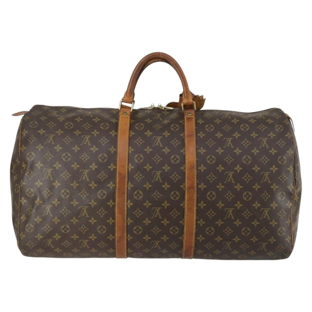 Louis Vuitton Keepall Bag Monogram Canvas Brown Canvas Travel Bag Bag (Pre-Owned)