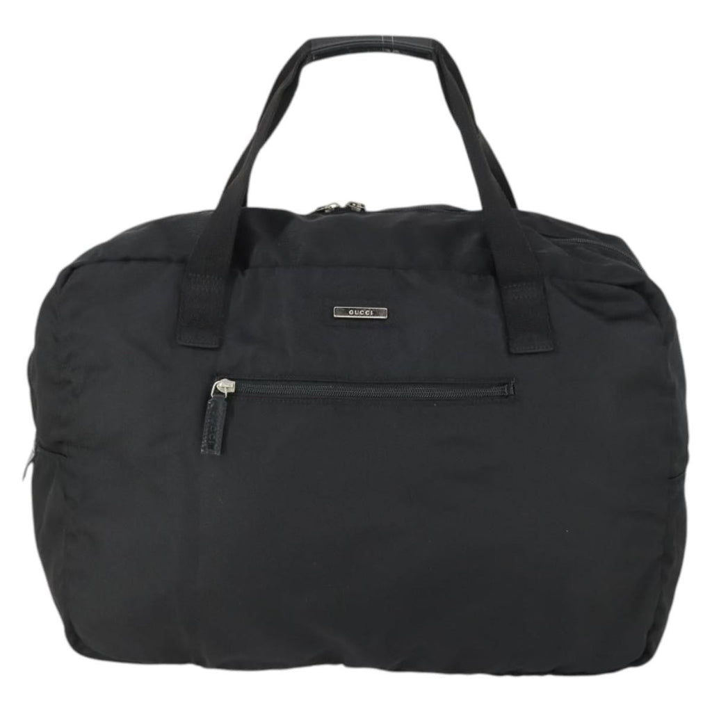 Gucci Vintage Travel Bag Nylon Black Nylon Travel Bag Bag (Pre-Owned)