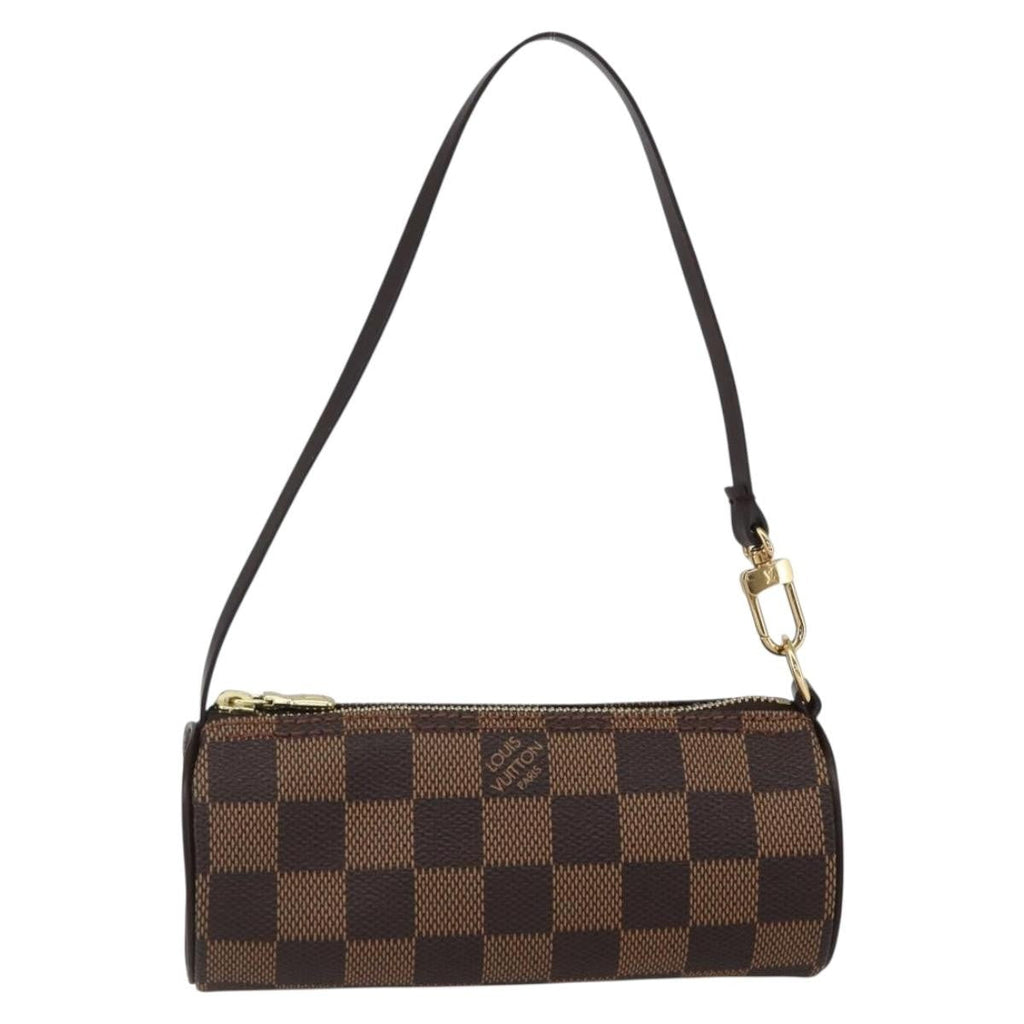 Louis Vuitton Papillon Pochette Damier Brown Canvas Clutche & Pouche Bag (Pre-Owned)