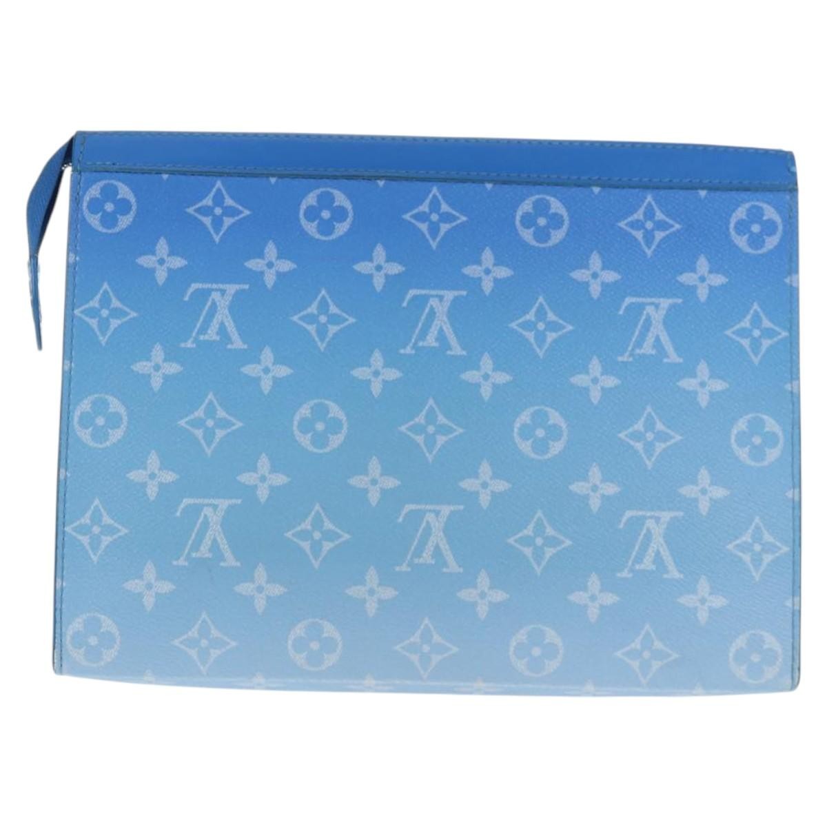 Louis Vuitton Pochette Voyage Limited Edition Monogram Clouds Blue Pvc Bag (Pre-Owned)