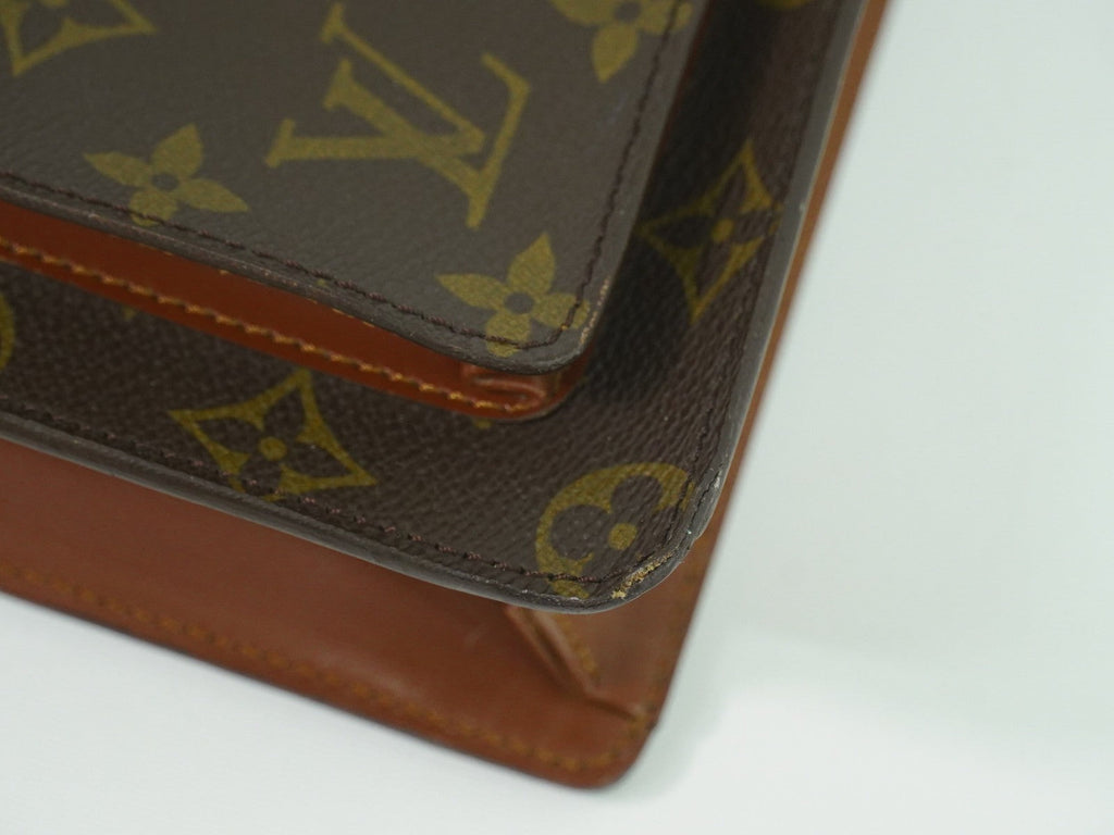 Louis Vuitton Monceau Handbag Monogram Canvas Brown Canvas Handbag (Pre-Owned)