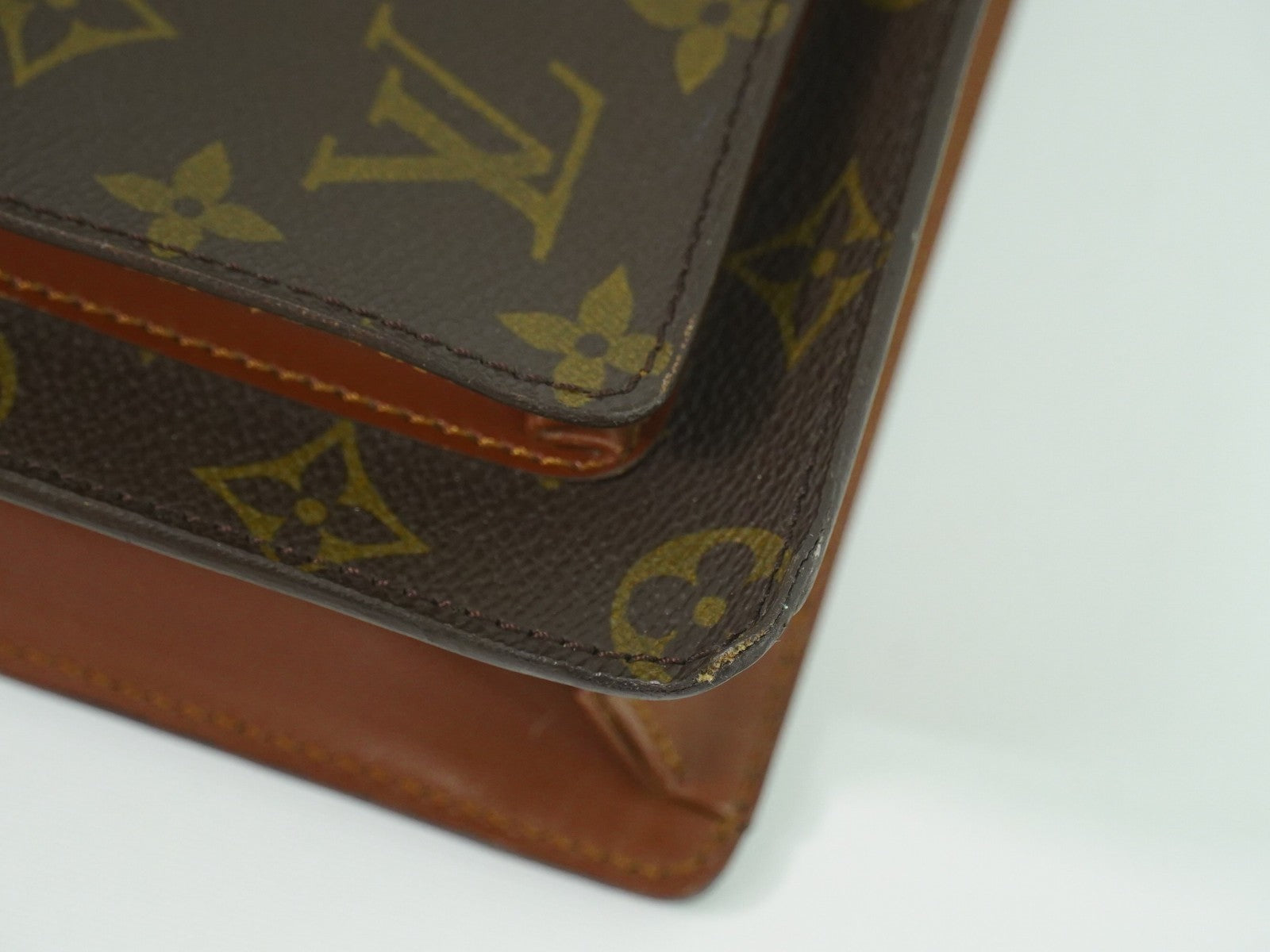 Louis Vuitton Monceau Handbag Monogram Canvas Brown Canvas Handbag (Pre-Owned)