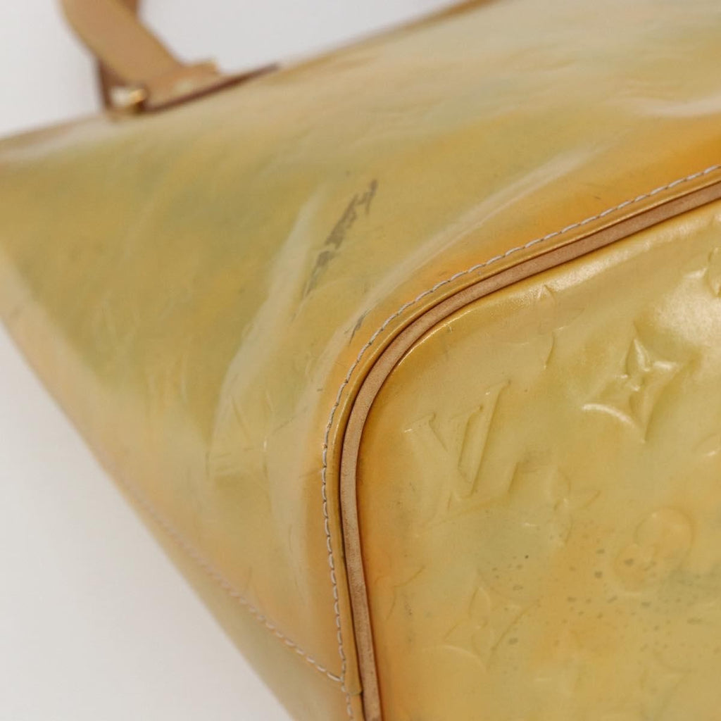 Louis Vuitton Houston Handbag Monogram Vernis Beige Patent_Leather Tote Bag Bag (Pre-Owned)