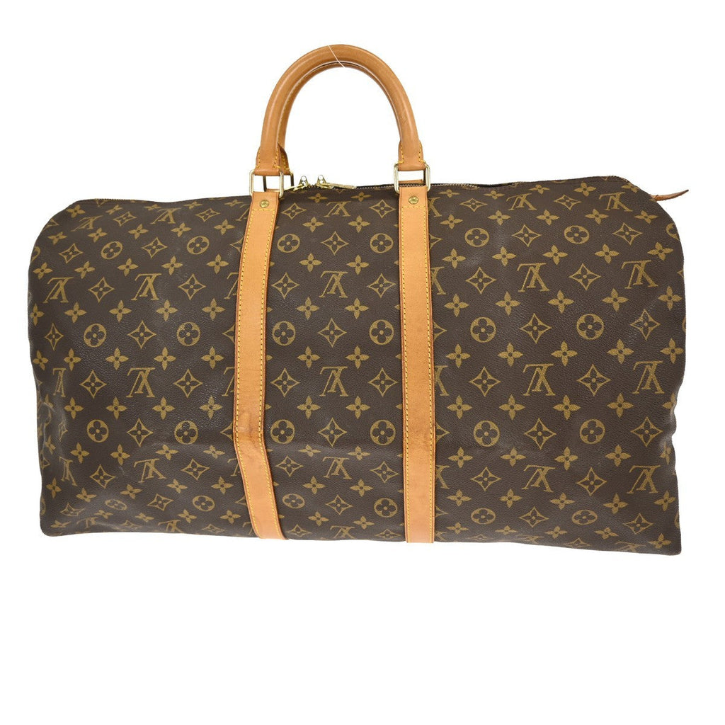 Louis Vuitton Keepall Bag Monogram Canvas Brown Canvas Travel Bag Bag (Pre-Owned)