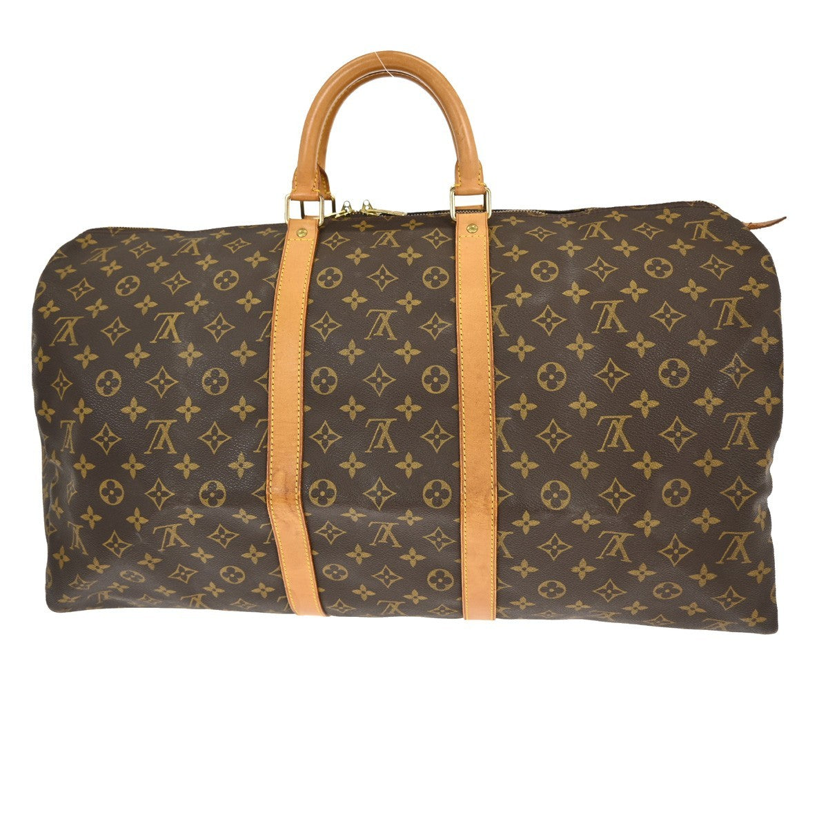 Louis Vuitton Keepall Bag Monogram Canvas Brown Canvas Travel Bag Bag (Pre-Owned)