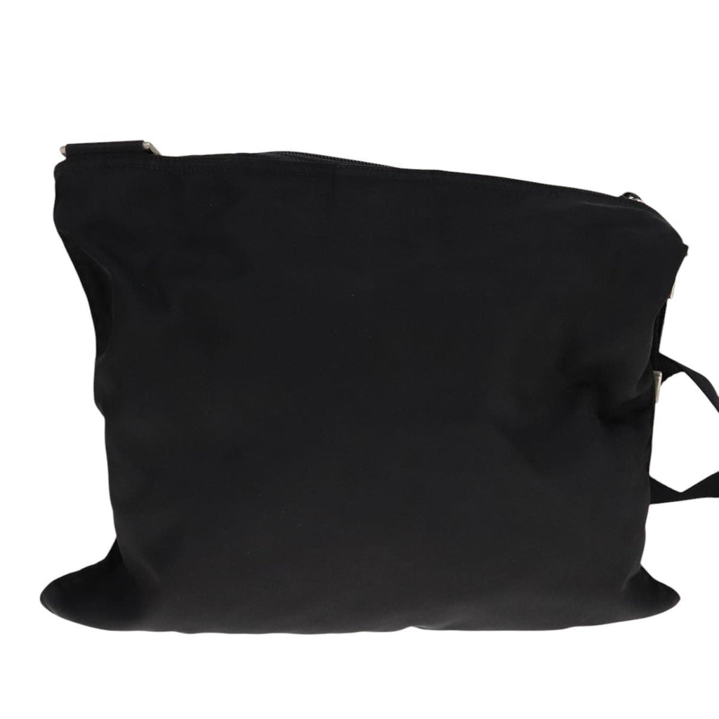 Prada Flat Messenger Bag Tessuto Black Nylon Shoulder Bag Bag (Pre-Owned)