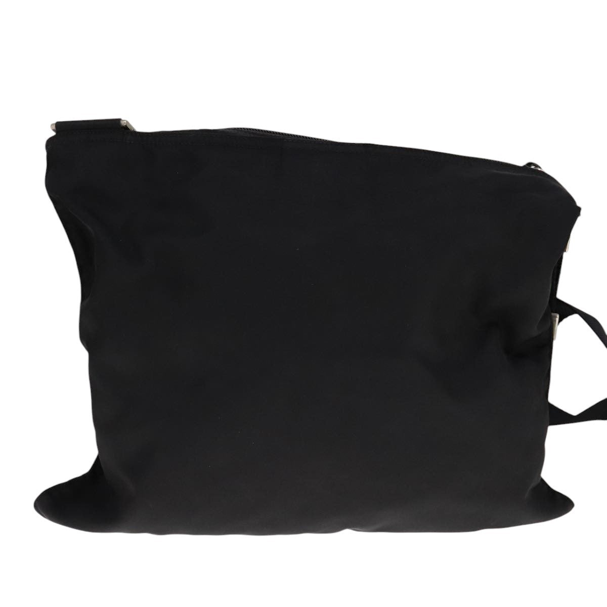 Prada Flat Messenger Bag Tessuto Black Nylon Shoulder Bag Bag (Pre-Owned)