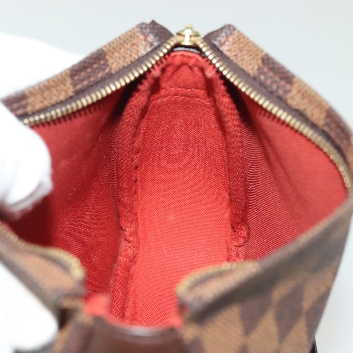 Louis Vuitton Trousse Make Up Bag Damier Canvas Brown Canvas Shoulder Bag Bag (Pre-Owned)