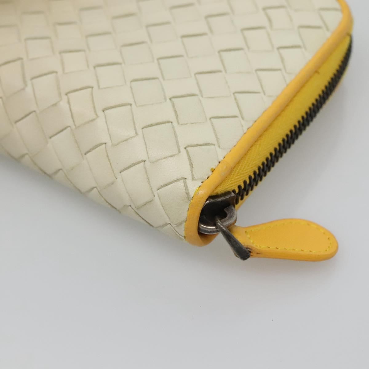 Bottega Veneta Intrecciato Long Zip  Wallet Leather Beige Leather Wallets Accessory (Pre-Owned)
