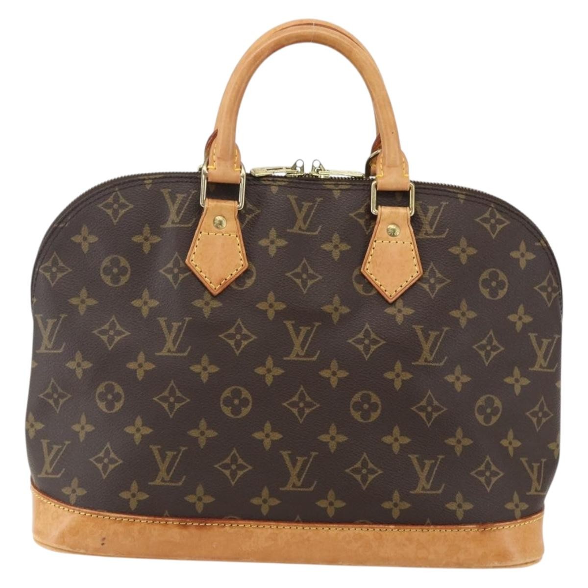 Louis Vuitton Alma Handbag Monogram Canvas Brown Canvas Handbag (Pre-Owned)
