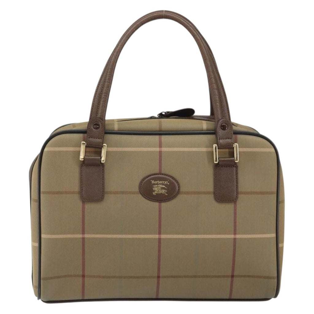 Burberry Nova Check Handbag Nova Check Canvas Brown Canvas Handbag (Pre-Owned)