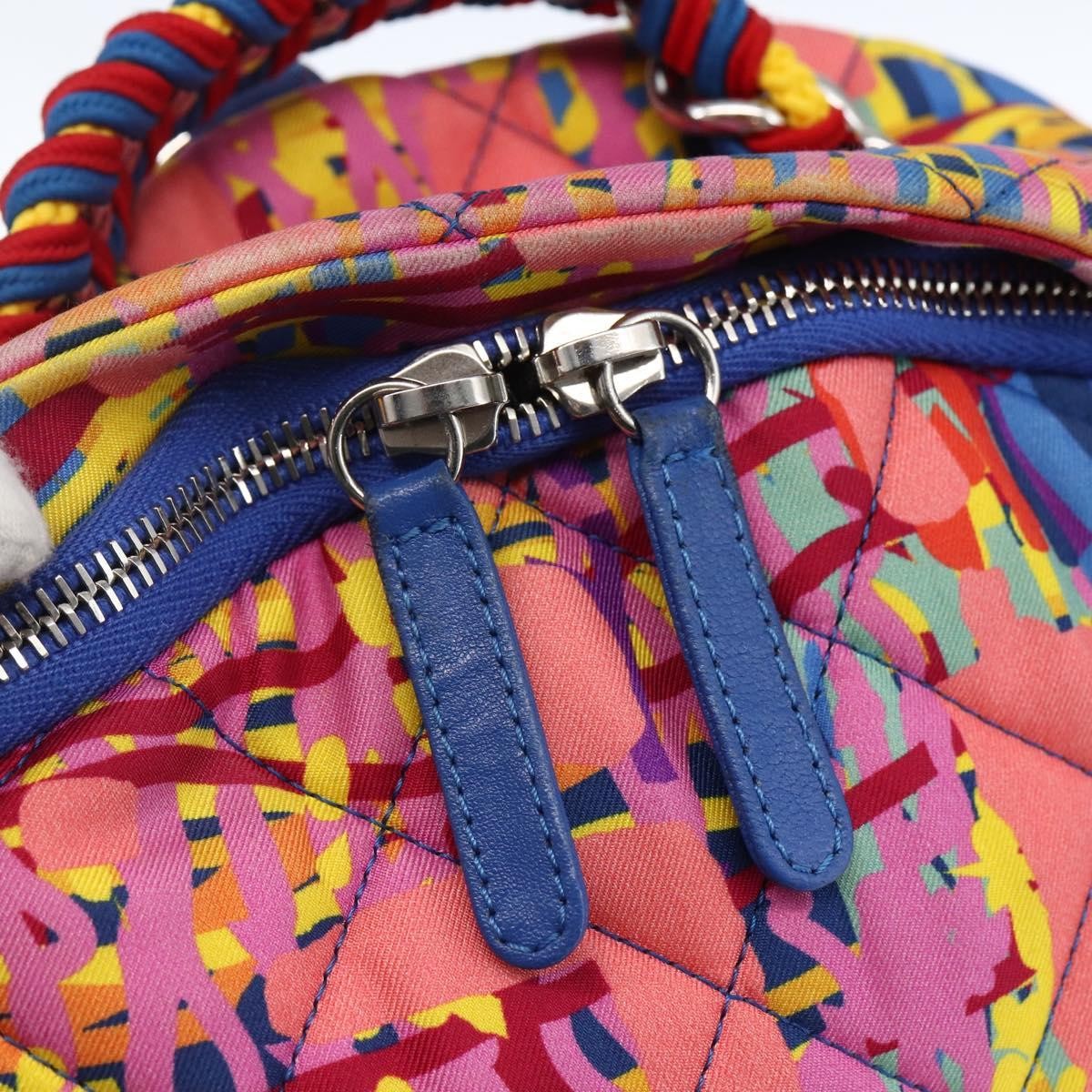 Chanel Cc Pocket Backpack Quilted Printed Foulard Multicolour Nylon Backpack Bag (Pre-Owned)