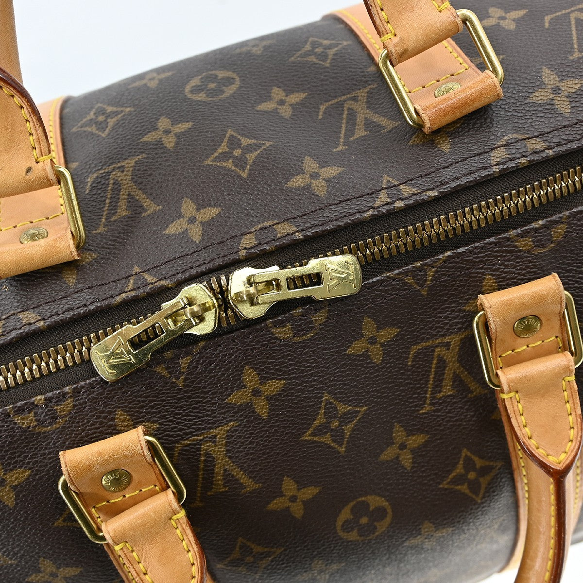 Louis Vuitton Keepall Bandouliere Bag Monogram Canvas Brown Canvas Travel Bag Bag (Pre-Owned)