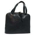 Chanel Vintage Cc Dome Bag Caviar Black Calfskin Handbag (Pre-Owned)