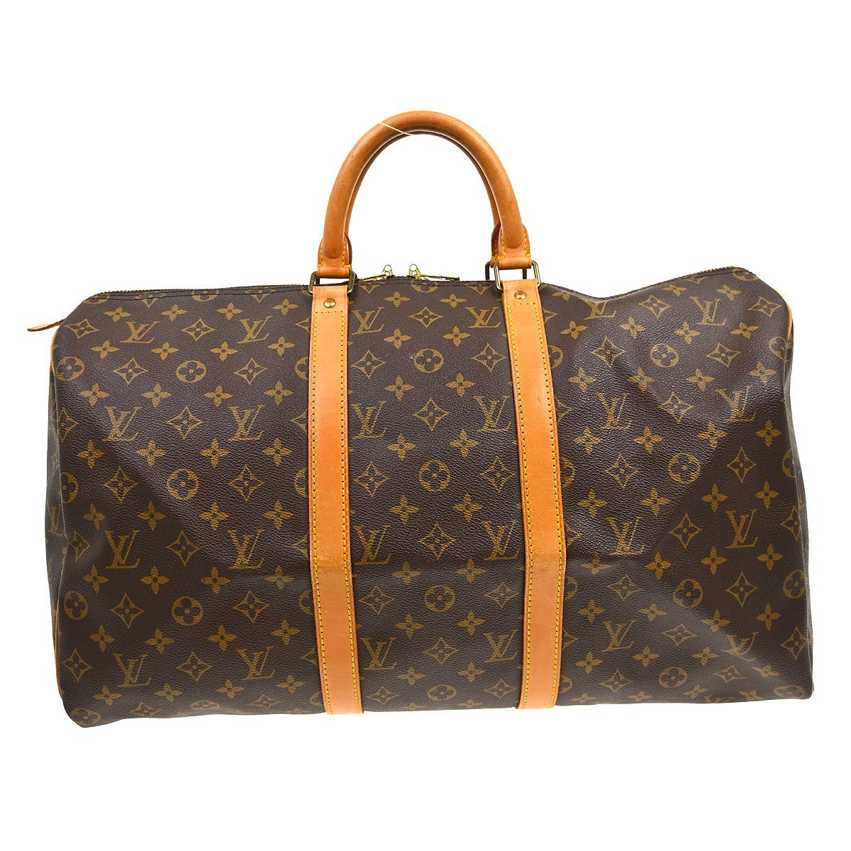 Louis Vuitton Keepall Bag Monogram Canvas Brown Canvas Travel Bag Bag (Pre-Owned)