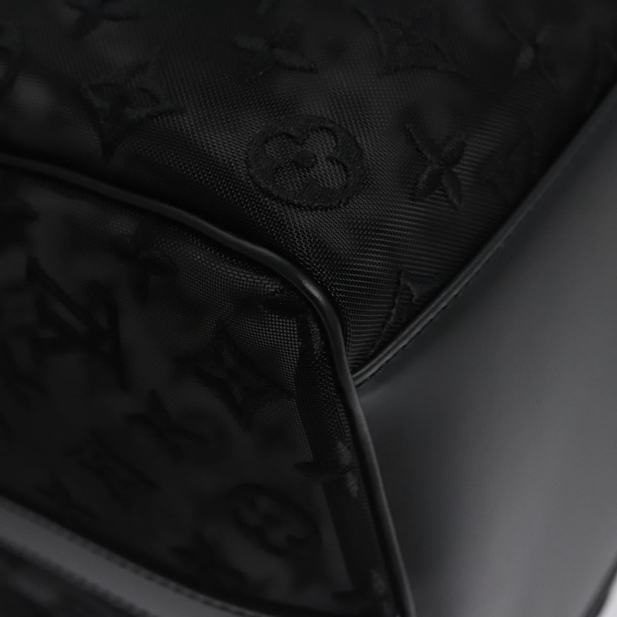 Louis Vuitton Keepall Bandouliere Bag Monogram See Through Mesh Black Nylon Travel Bag Bag (Pre-Owned)