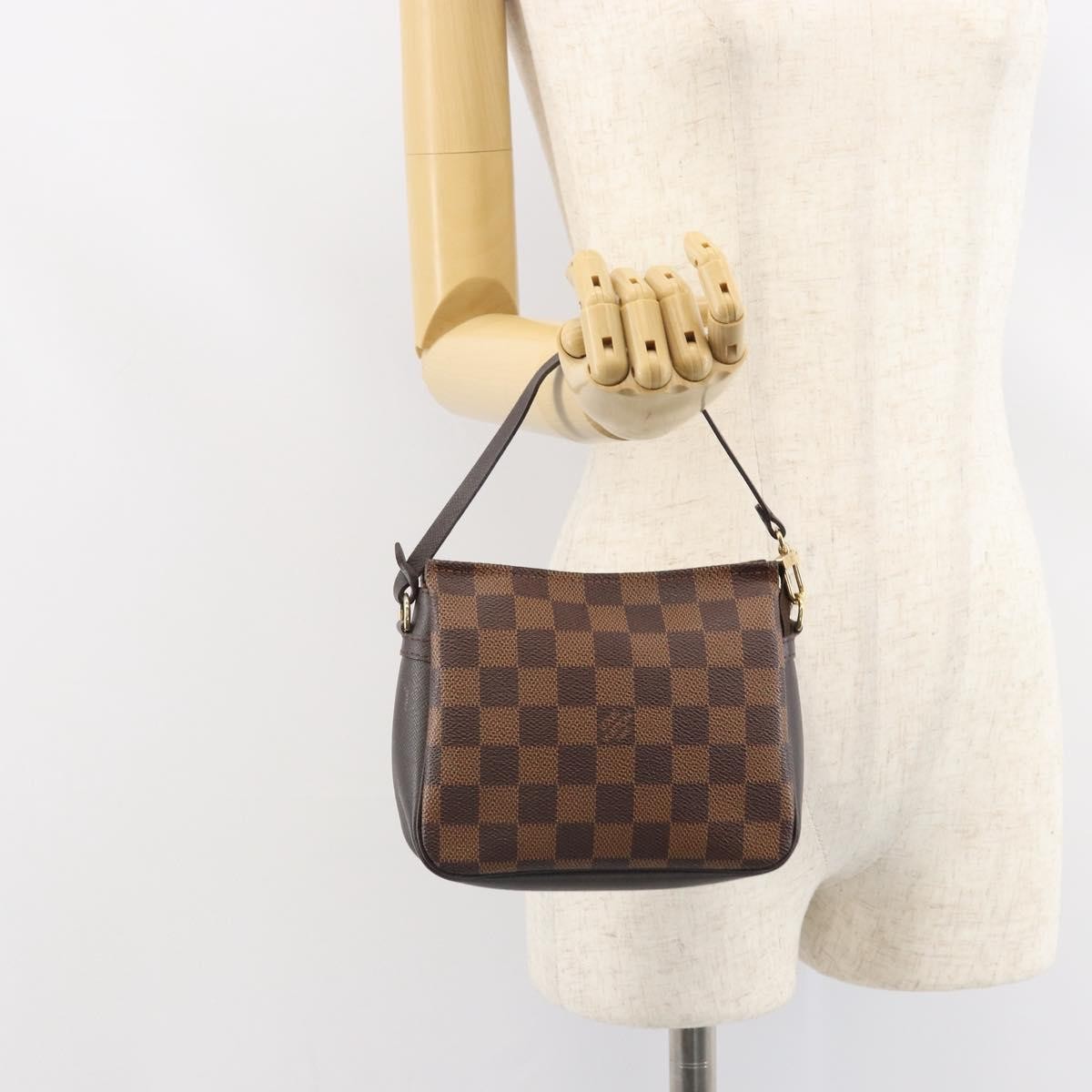Louis Vuitton Trousse Make Up Bag Damier Canvas Brown Canvas Clutche & Pouche Bag (Pre-Owned)