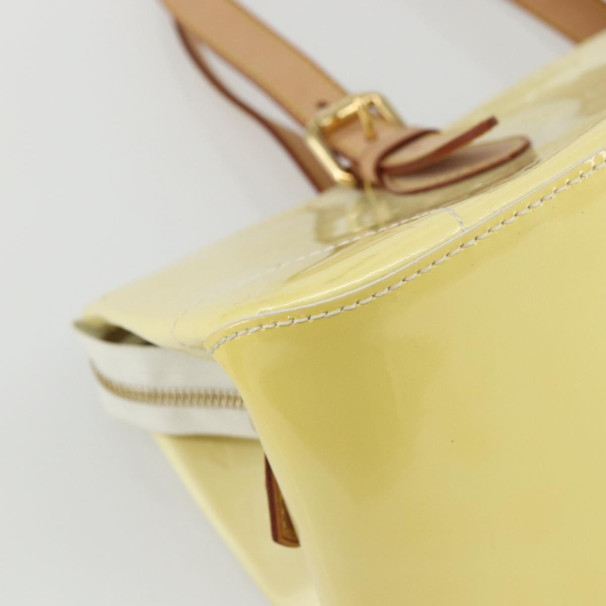 Louis Vuitton Rosewood Avenue Handbag Monogram Vernis Yellow Patent_Leather Handbag (Pre-Owned)