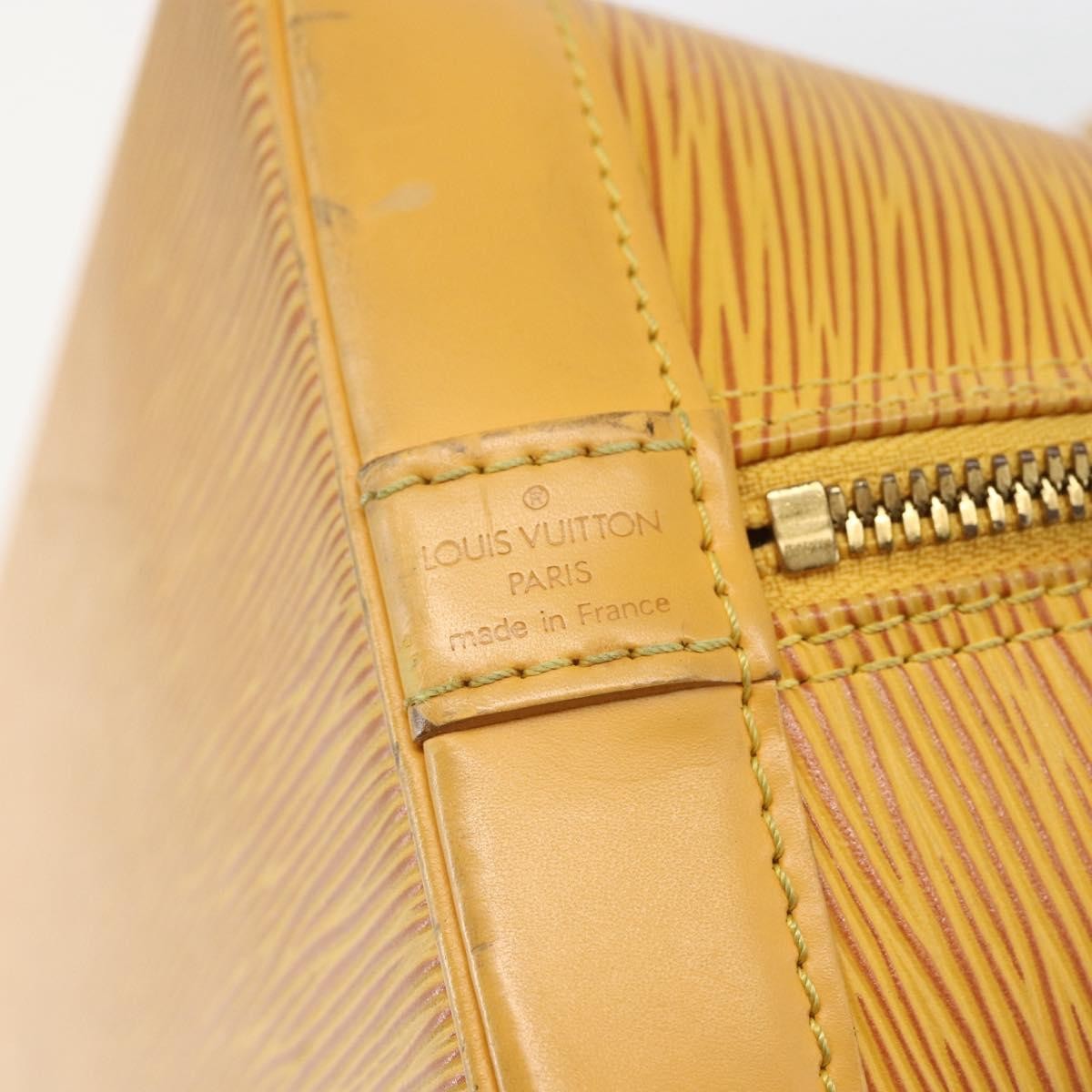 Louis Vuitton Alma Handbag Epi Leather Yellow Leather Handbag (Pre-Owned)