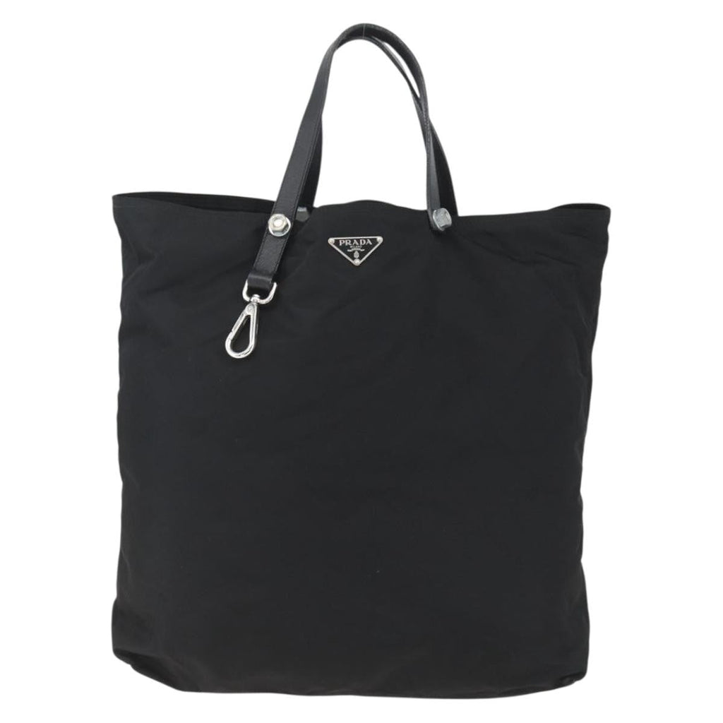 Prada Vintage Tote Tessuto Black Nylon Tote Bag Bag (Pre-Owned)