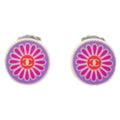 Chanel Vintage Cc Round Button Clip-On Earrings Metal Multicolour Metal Earrings Jewelry (Pre-Owned)