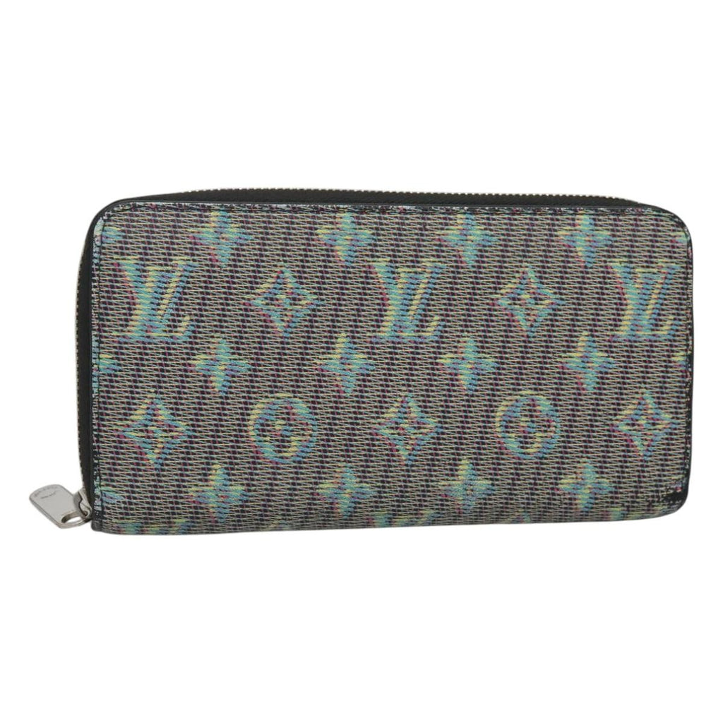 Louis Vuitton Zippy Wallet Nm Monogram Lv Pop Green Canvas Wallets Accessory (Pre-Owned)