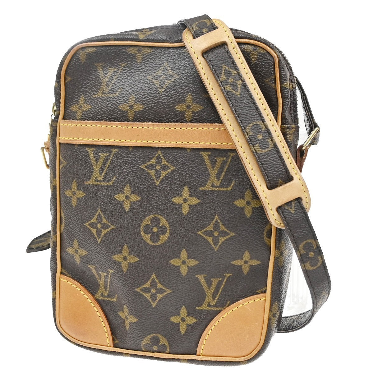Louis Vuitton Danube Handbag Monogram Canvas Brown Canvas Shoulder Bag Bag (Pre-Owned)