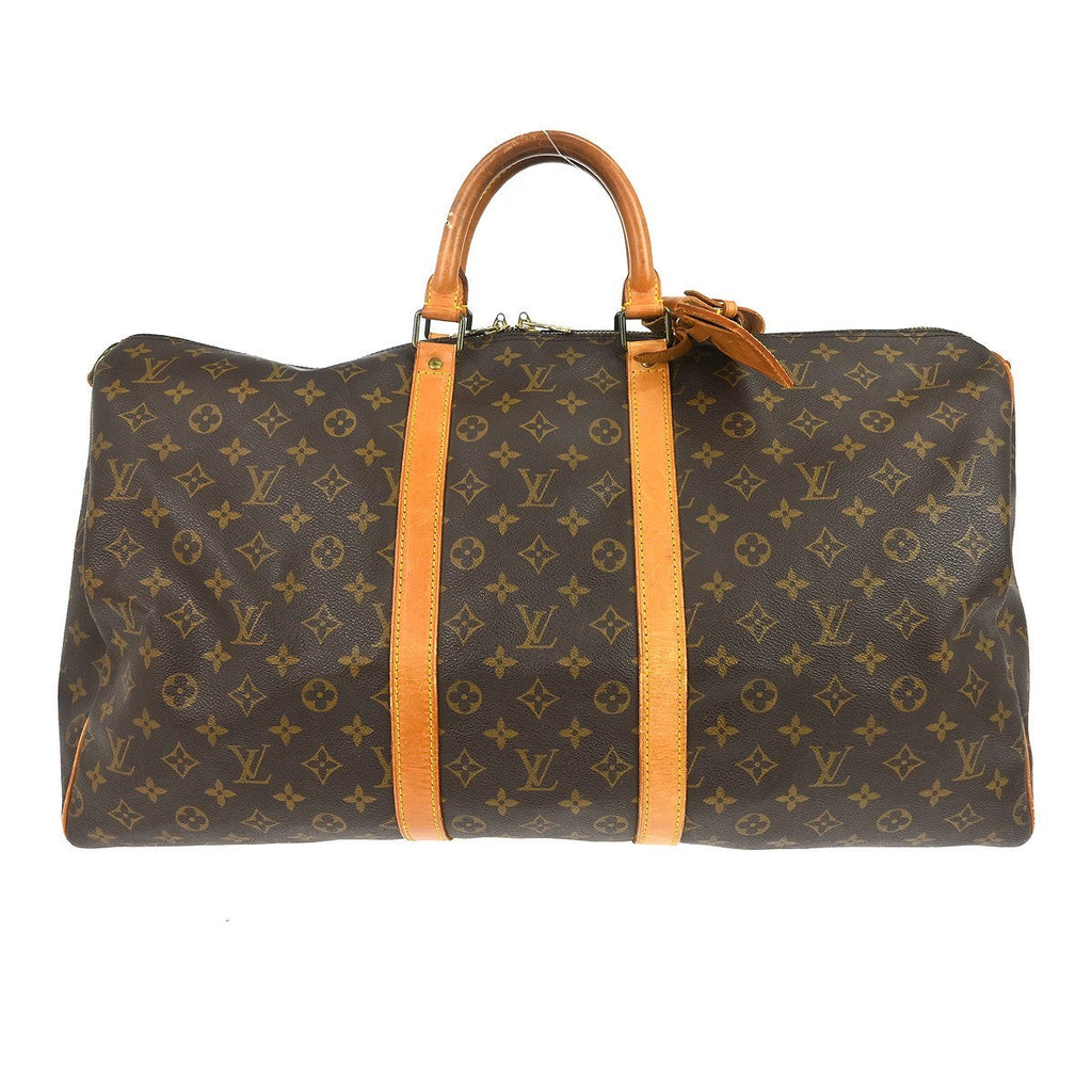 Louis Vuitton Keepall Bandouliere Bag Monogram Canvas Brown Canvas Travel Bag Bag (Pre-Owned)