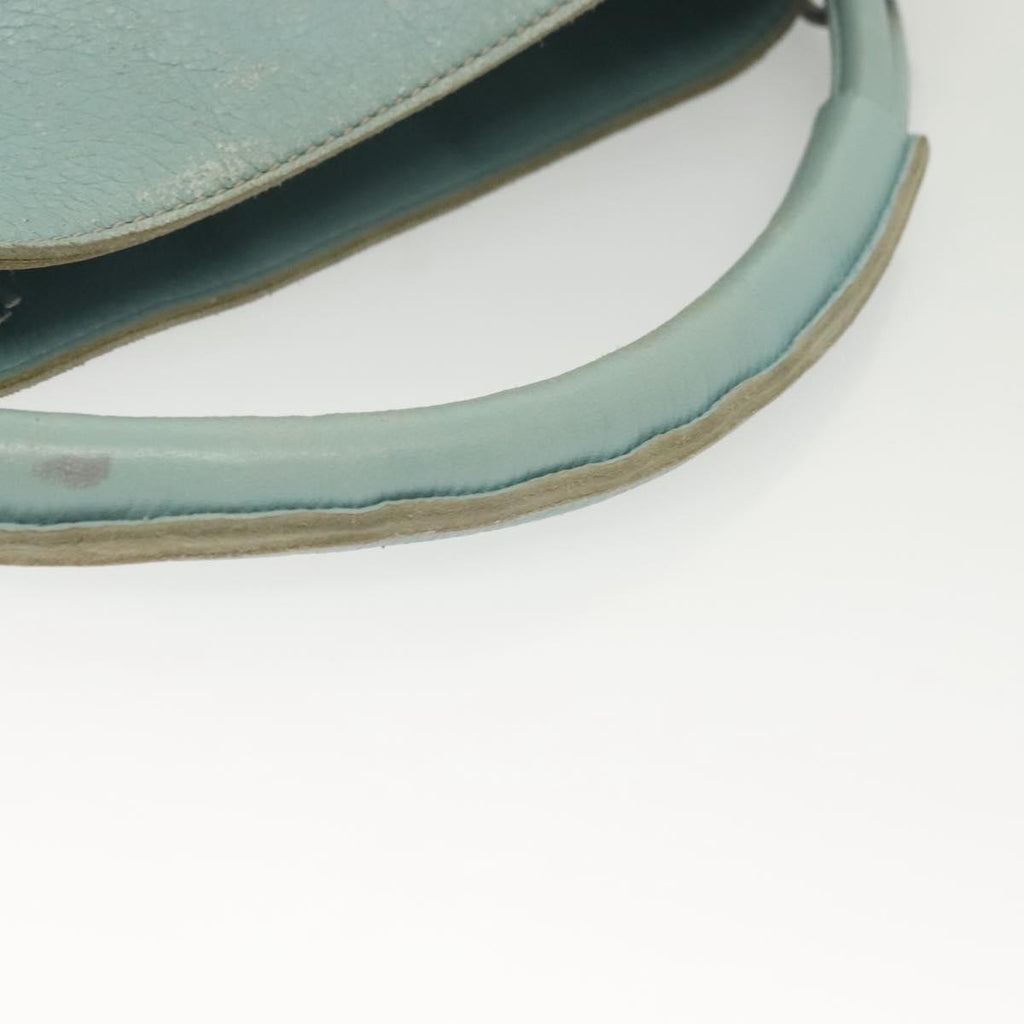 Bottega Veneta Front Zip Hobo Leather Blue Leather Bag (Pre-Owned)