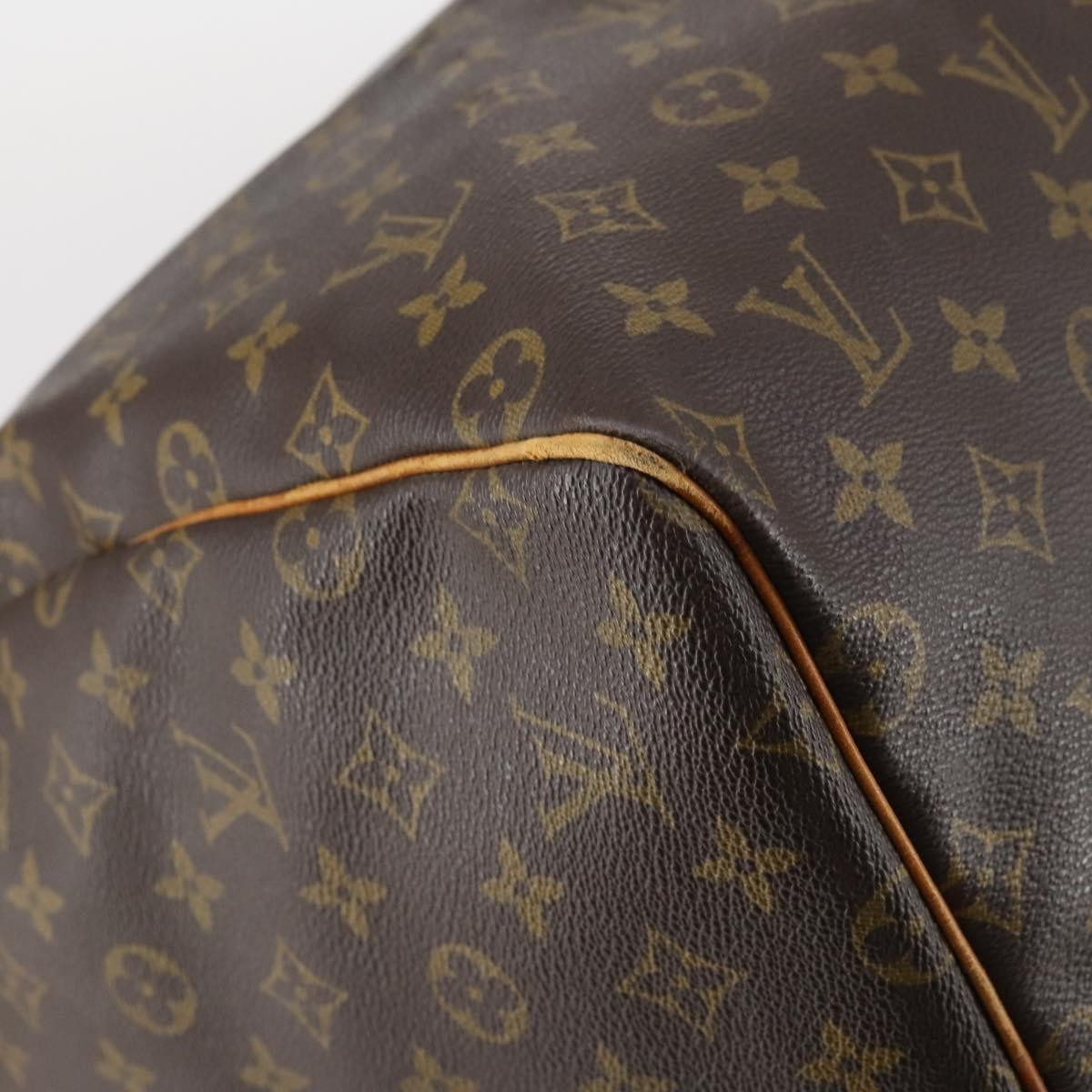 Louis Vuitton Keepall Bag Monogram Canvas Brown Canvas Travel Bag Bag (Pre-Owned)