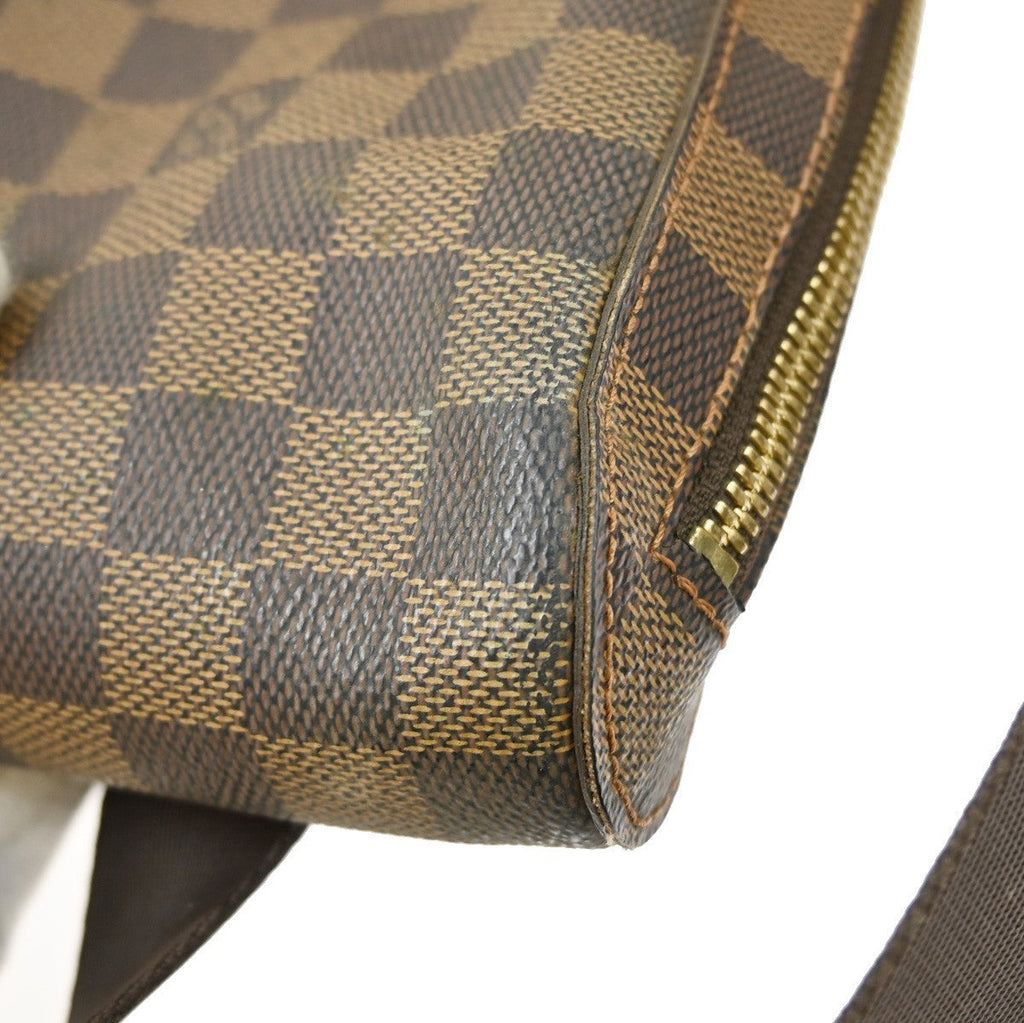 Louis Vuitton Geronimos Waist Bag Damier Brown Canvas Shoulder Bag Bag (Pre-Owned)