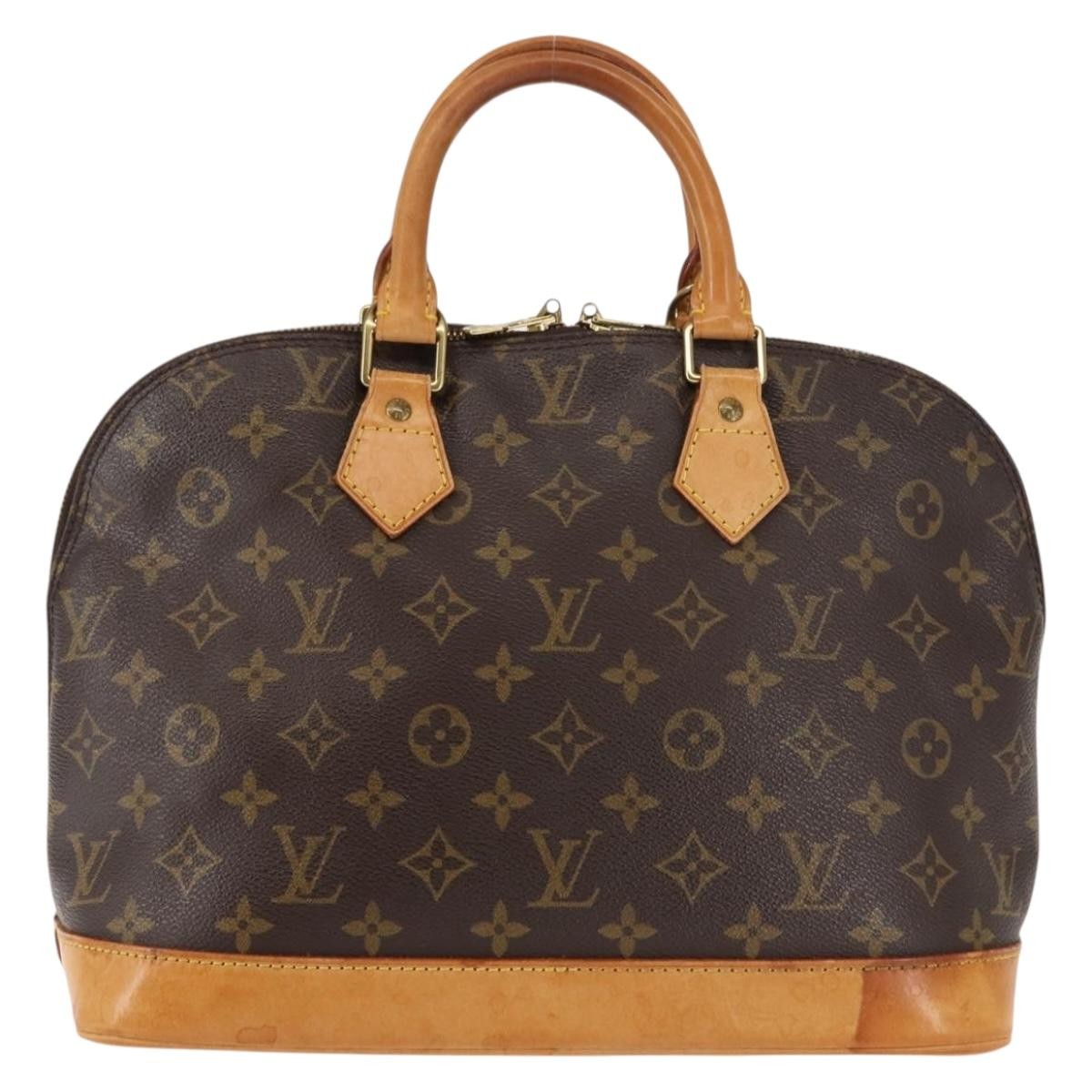 Louis Vuitton Alma Handbag Monogram Canvas Brown Canvas Handbag (Pre-Owned)