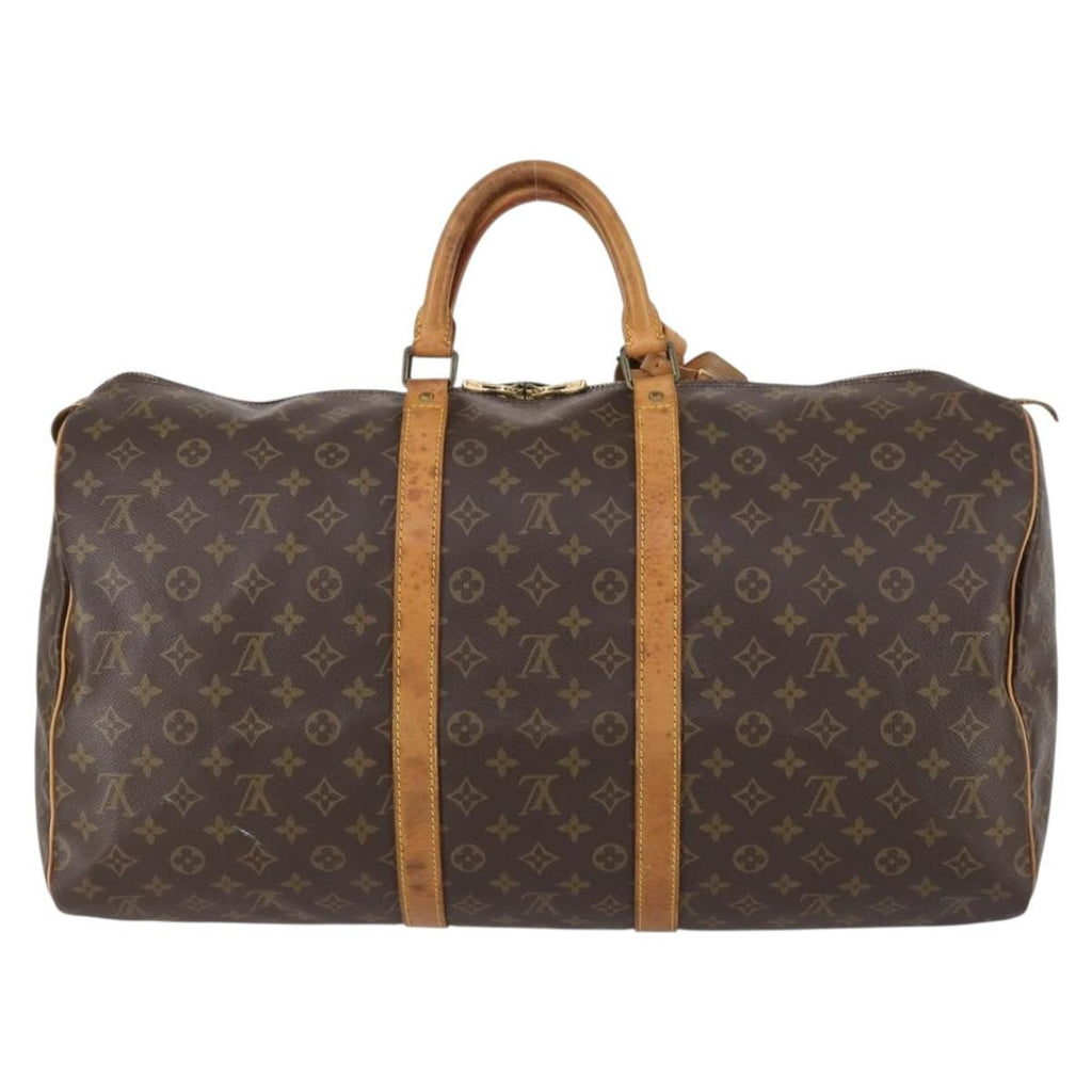 Louis Vuitton Keepall Bag Monogram Canvas Brown Canvas Travel Bag Bag (Pre-Owned)