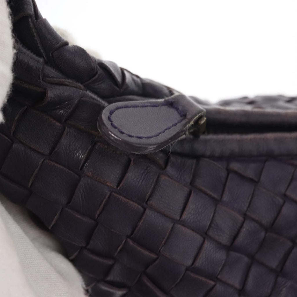 Bottega Veneta Veneta Hobo Pleated Intrecciato Nappa Purple Leather Shoulder Bag Bag (Pre-Owned)