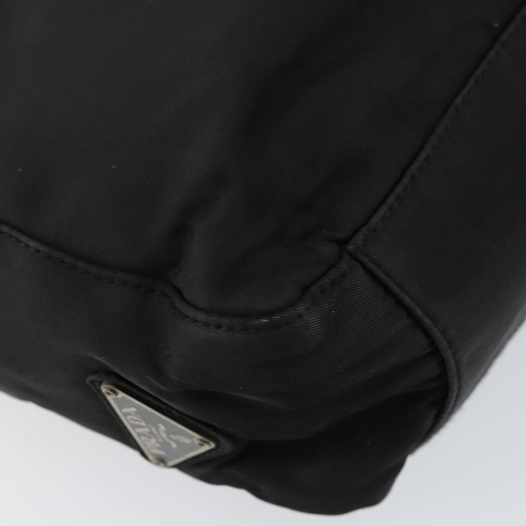 Prada Vintage Tote Tessuto Black Nylon Tote Bag Bag (Pre-Owned)