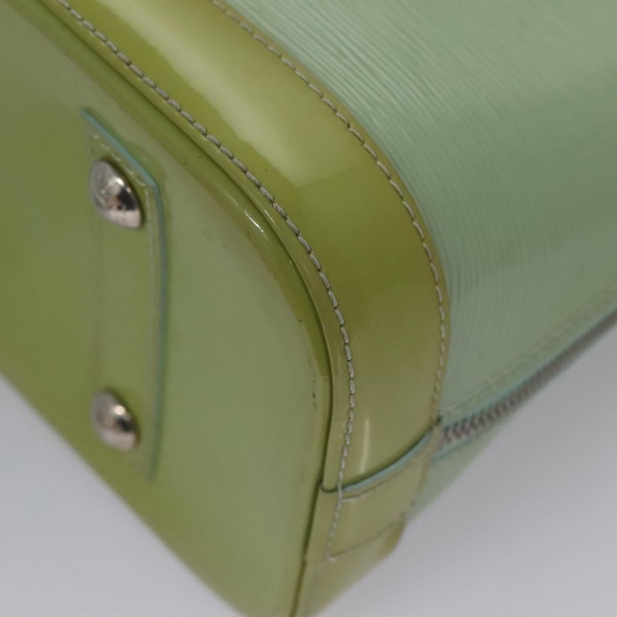 Louis Vuitton Alma Handbag Electric Epi Leather Green Patent_Leather Handbag (Pre-Owned)