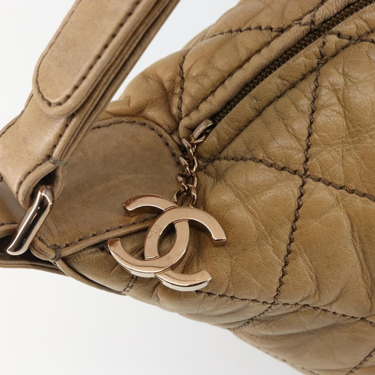 Chanel Cloudy Bundle Hobo Quilted Lambskin Brown Leather Bag (Pre-Owned)
