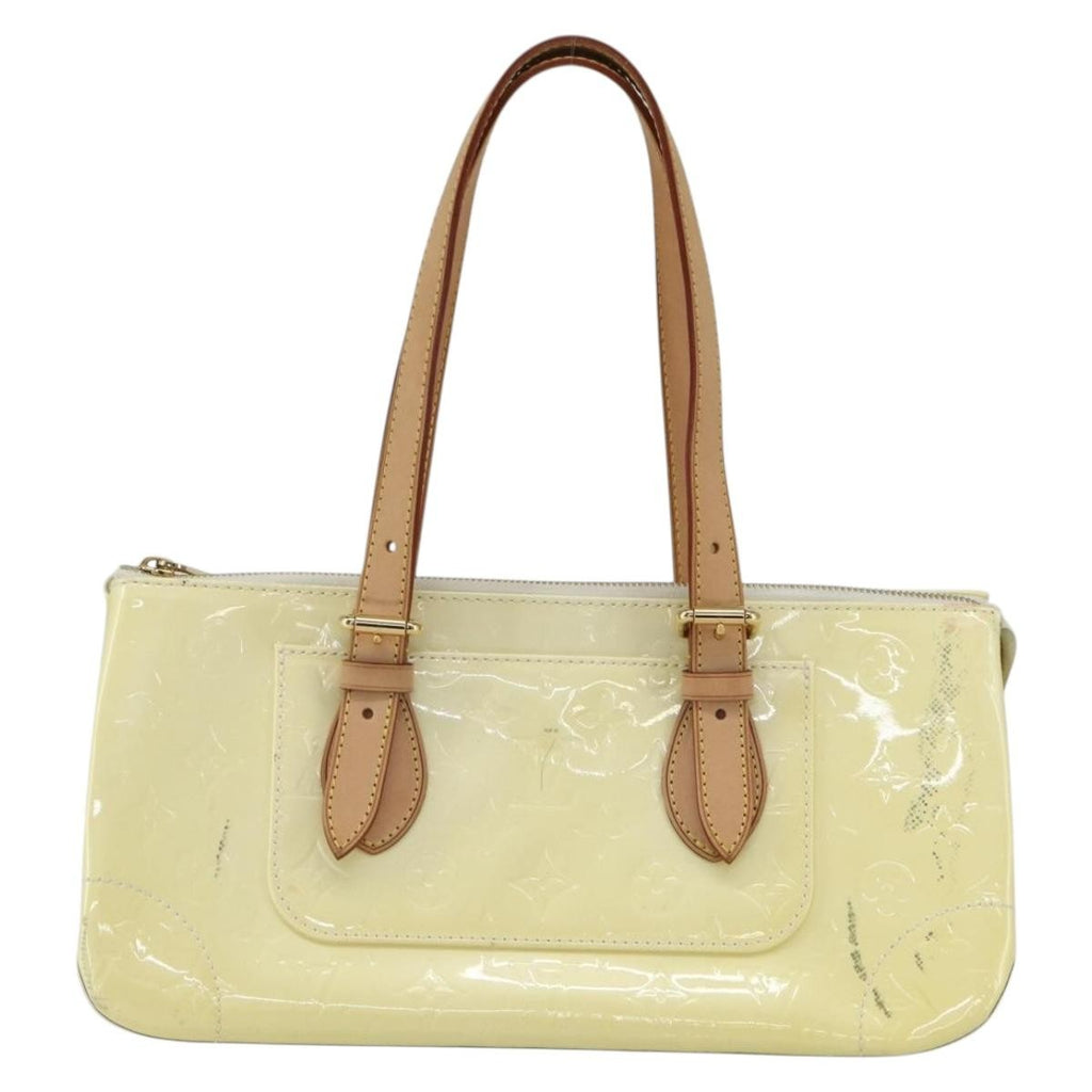 Louis Vuitton Rosewood Avenue Handbag Monogram Vernis Yellow Patent_Leather Handbag (Pre-Owned)