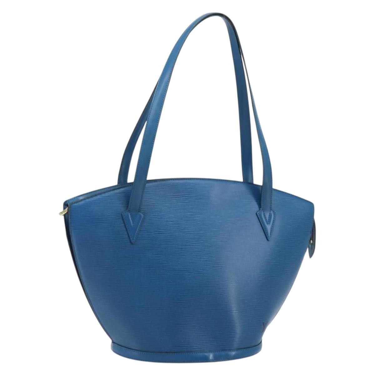 Louis Vuitton Saint Jacques Handbag Epi Leather Blue Leather Shoulder Bag Bag (Pre-Owned)
