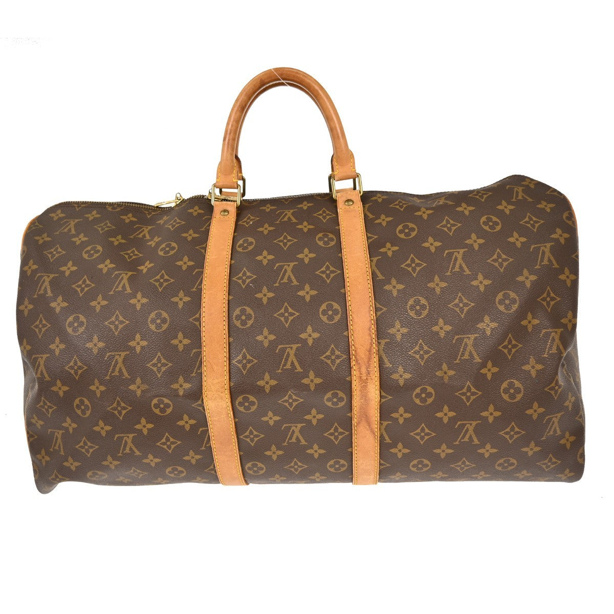 Louis Vuitton Keepall Bag Monogram Canvas Brown Canvas Travel Bag Bag (Pre-Owned)