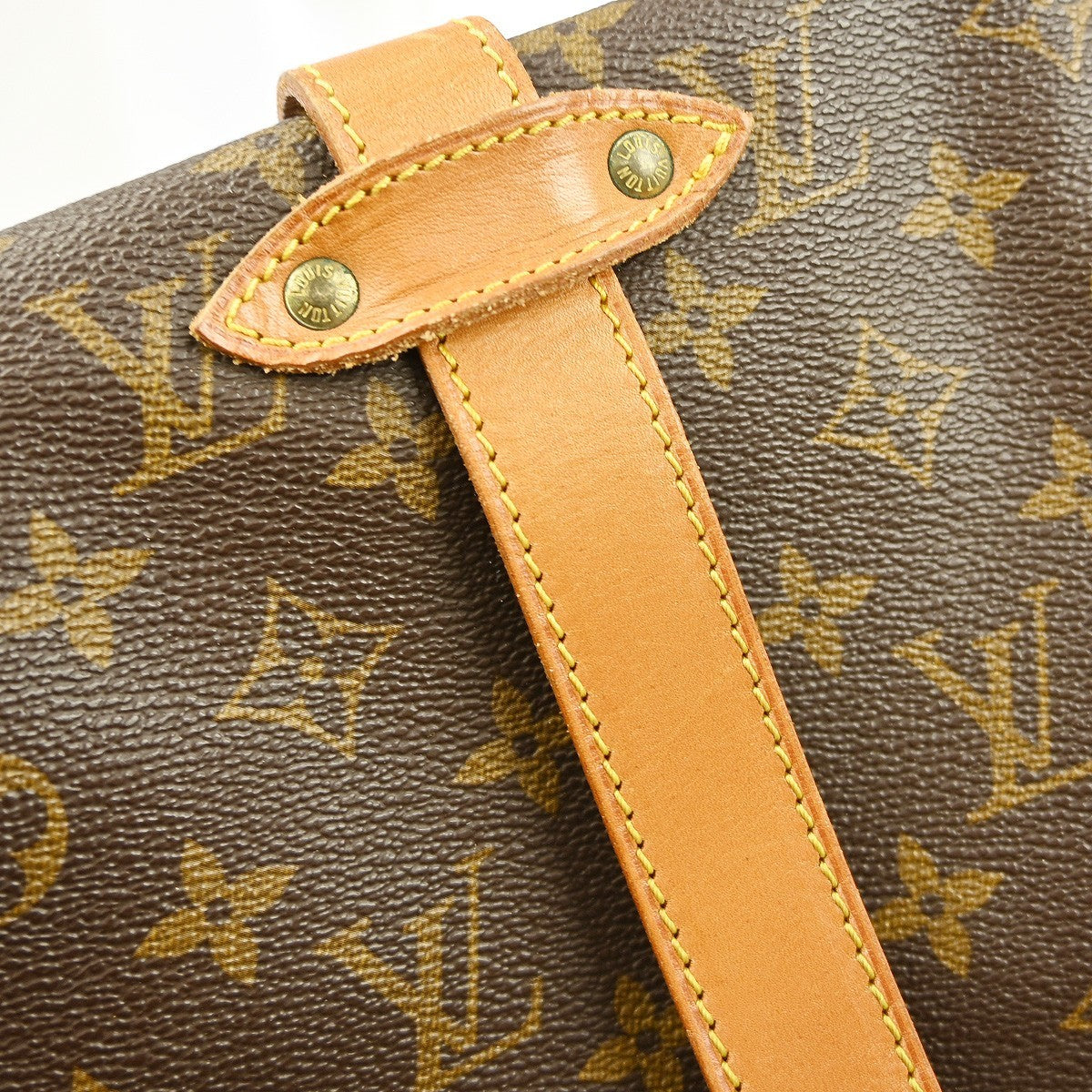 Louis Vuitton Saumur Handbag Monogram Canvas Brown Canvas Shoulder Bag Bag (Pre-Owned)