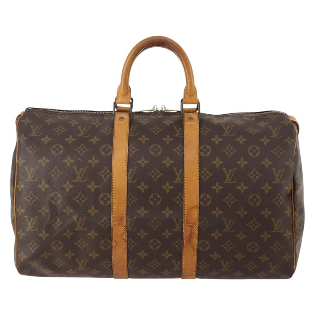 Louis Vuitton Keepall Bag Monogram Canvas Brown Canvas Travel Bag Bag (Pre-Owned)