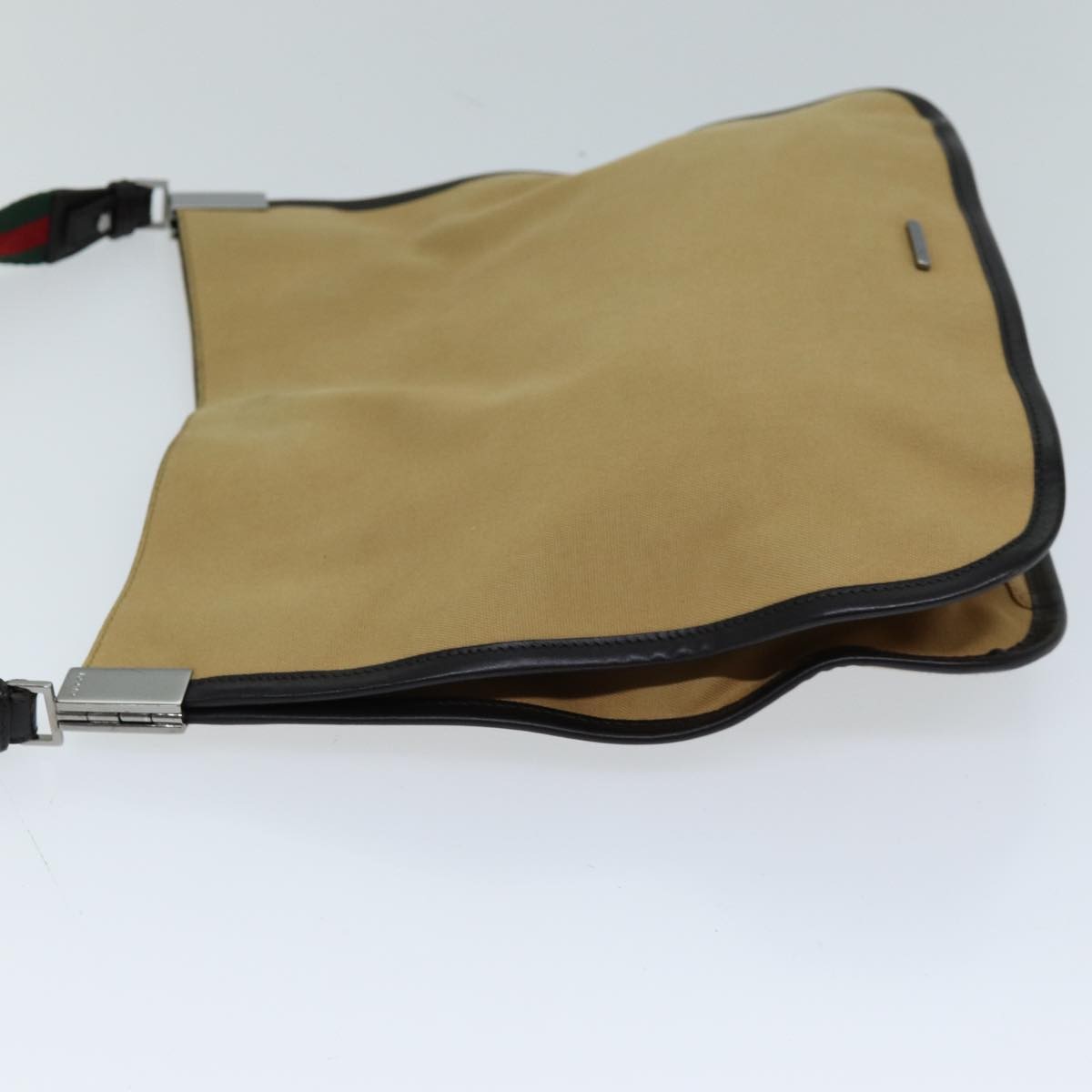 Gucci Vintage Shoulder Bag Canvas Beige Canvas Shoulder Bag Bag (Pre-Owned)