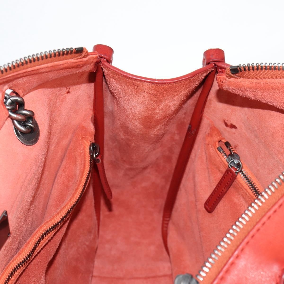 Chanel Shopping Tote Quilted Caviar Orange Leather Shoulder Bag Bag (Pre-Owned)