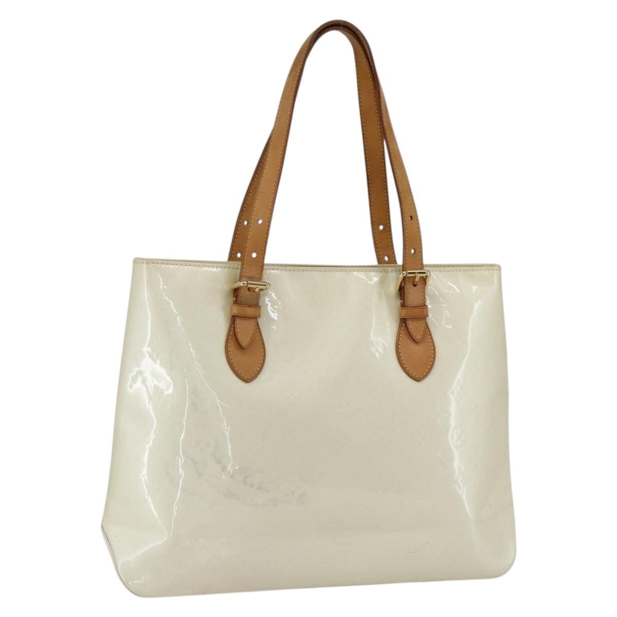 Louis Vuitton Brentwood Handbag Monogram Vernis Beige Patent_Leather Tote Bag Bag (Pre-Owned)