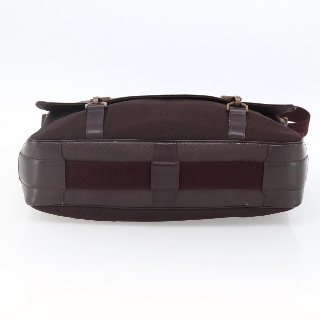 Louis Vuitton Dersou Bag Taiga Leather And Canvas Brown Leather Shoulder Bag Bag (Pre-Owned)