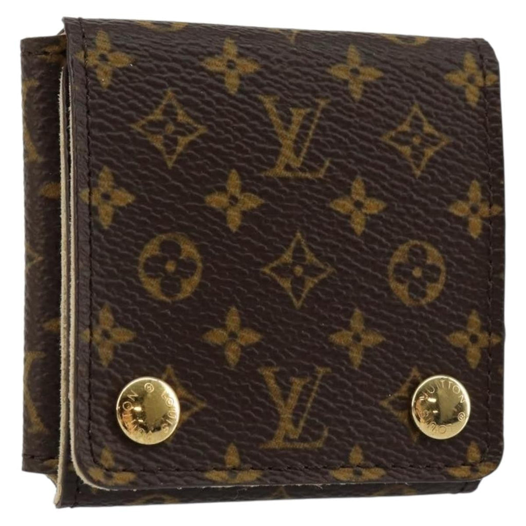 Louis Vuitton Case Jewelry Box Canvas Brown Canvas Wallets Accessory (Pre-Owned)