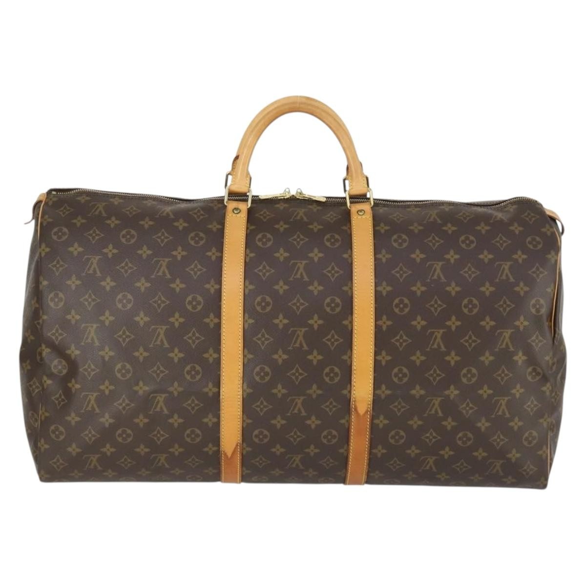 Louis Vuitton Keepall Bag Monogram Canvas Brown Canvas Travel Bag Bag (Pre-Owned)